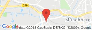 Position der Autogas-Tankstelle: ARAL Tankstelle in 95213, Münchberg