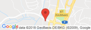 Position der Autogas-Tankstelle: ESSO-Tankstelle in 36275, Kirchheim