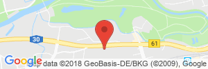 Position der Autogas-Tankstelle: Jet Tankstelle in 32545, Bad Oeynhausen