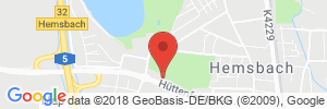 Position der Autogas-Tankstelle: Agip Station in 69502, Hemsbach