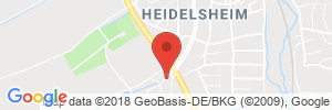 Position der Autogas-Tankstelle: SHELL Station in 76646, Bruchsal-Heidelsheim