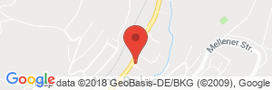 Position der Autogas-Tankstelle: Auto Fit Ortlieb (Tankautomat) in 58802, Balve