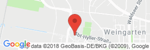 Position der Autogas-Tankstelle: RAN Tankstelle in 88250, Weingarten