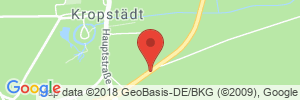 Position der Autogas-Tankstelle: Flüssiggasabfüllstelle Kropstädt in 06895, Kropstädt