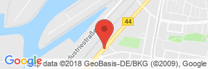 Position der Autogas-Tankstelle: ARAL-Tankstelle in 68169, Mannheim