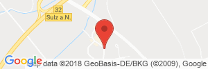 Position der Autogas-Tankstelle: Autohof Sulz-Vöhringen (Total, 24 h) in 72189, Vöhringen