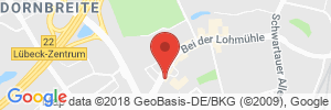 Position der Autogas-Tankstelle: Star Tankstelle Kurnaz in 23554, Lübeck