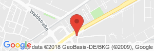 Position der Autogas-Tankstelle: Aral-Center Kühn in 68309, Mannheim