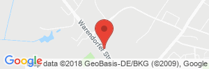 Position der Autogas-Tankstelle: BUHL Tankstellen & Service - Shell Station in 17192, Waren
