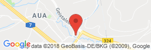 Position der Autogas-Tankstelle: Shell-Station Hess in 36286, Neuenstein-Aua