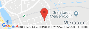 Position der Autogas-Tankstelle: Sprint in 01662, Meißen