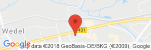 Position der Autogas-Tankstelle: HEM-Tankstelle in 22880, Wedel