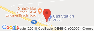 Position der Autogas-Tankstelle: Aral Tankstelle Linumer Bruch Nord in 16833, Linum 
