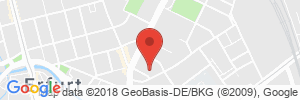 Position der Autogas-Tankstelle: Total-Tankstelle in 99085, Erfurt
