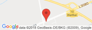 Position der Autogas-Tankstelle: Auto-Zentrum-Prengel in 99735, Werther