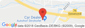 Position der Autogas-Tankstelle: Autohof Strohofer GmbH (Shell) in 96160, Geiselwind
