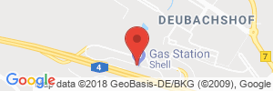 Position der Autogas-Tankstelle: BAB-Tankstelle LOMO Autohof Eisenach Nord (Shell) in 99819, Krauthausen