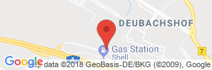 Position der Autogas-Tankstelle: BAB-Tankstelle LOMO Autohof Eisenach Süd (Shell) in 99819, Krauthausen