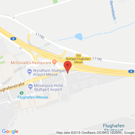 Position der Autogas-Tankstelle: OMV Tankstelle in 70629, Stuttgart