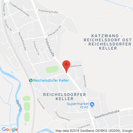 Position der Autogas-Tankstelle: Agip Tankstelle in 90453, Nuernberg