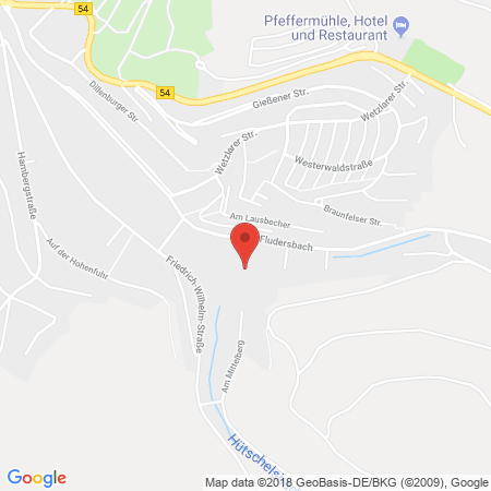 Position der Autogas-Tankstelle: Sb-markttankstelle Siegen Fludersbach in 57074, Siegen