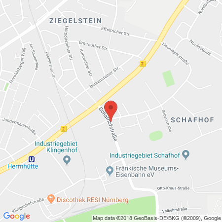 Position der Autogas-Tankstelle: Supol Tankstelle in 90411, Nuernberg
