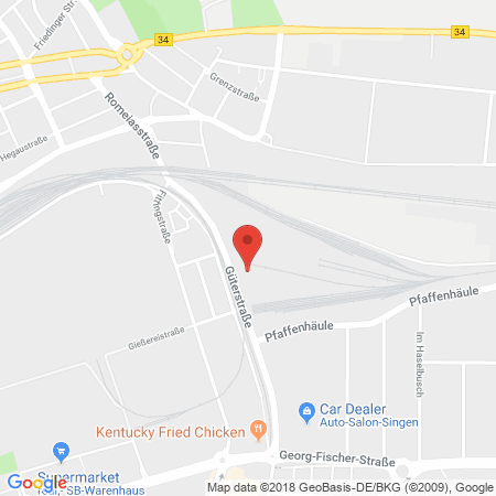 Position der Autogas-Tankstelle: Rundel Mineraloelvertrieb Gmbh in 78224, Singen