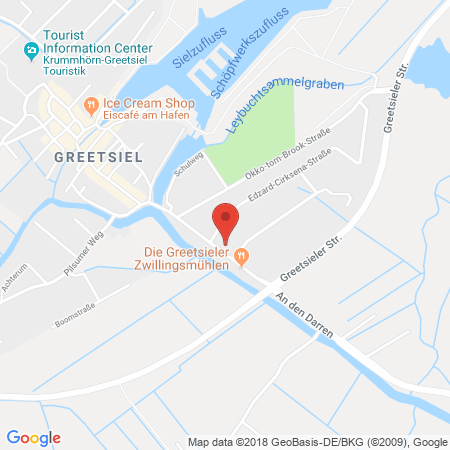 Position der Autogas-Tankstelle: Gerhard Poppinga in 26736, Greetsiel