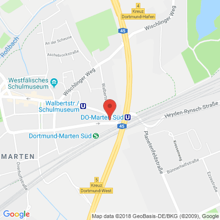 Position der Autogas-Tankstelle: Aral Tankstelle in 44379, Dortmund
