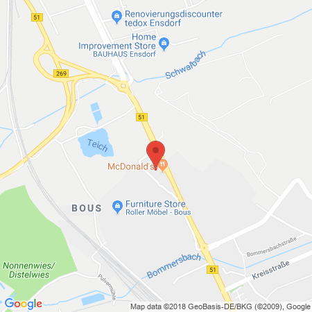 Position der Autogas-Tankstelle: Supermarkt-tankstelle Bous Saarbruecker Str. 211 in 66359, Bous