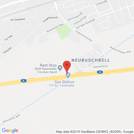 Position der Autogas-Tankstelle: Aral Tankstelle, Bat Frechen Nord in 50226, Frechen