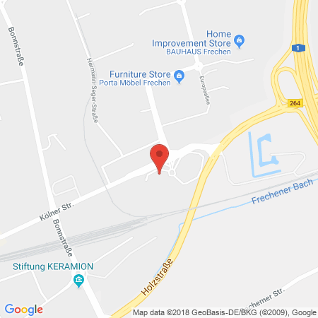 Position der Autogas-Tankstelle: Autohof Frechen  in 50226, Frechen