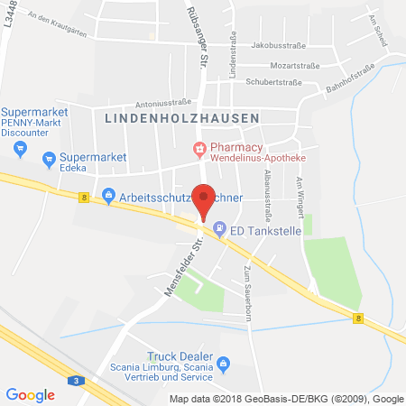 Position der Autogas-Tankstelle: Otto Zimmermann in 65551, Limburg-lindenholzhausen