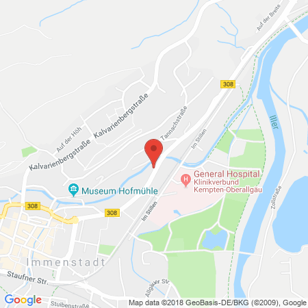 Position der Autogas-Tankstelle: Bk-tankstelle Bernd Szinek in 87509, Immenstadt