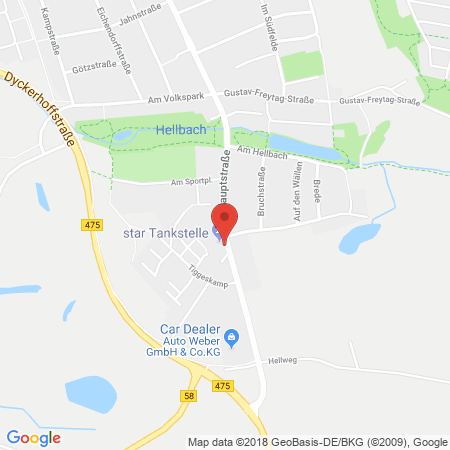 Position der Autogas-Tankstelle: Star Tankstelle in 59269, Beckum