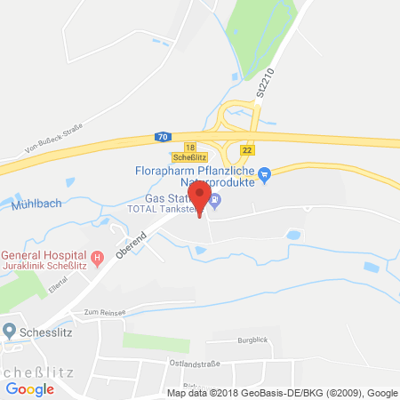 Position der Autogas-Tankstelle: Total Schesslitz in 96110, Schesslitz