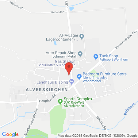Position der Autogas-Tankstelle: Schürkötter Und Bleckmann Gmbh in 48351, Everswinkel