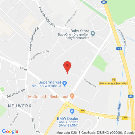 Position der Autogas-Tankstelle: Supermarkt-tankstelle Am Real,- Markt Moenchengladbach Krefelder Str. 643 in 41066, Moenchengladbach