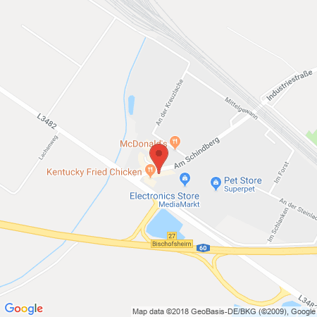 Position der Autogas-Tankstelle: JET Tankstelle in 65474, Bischofsheim
