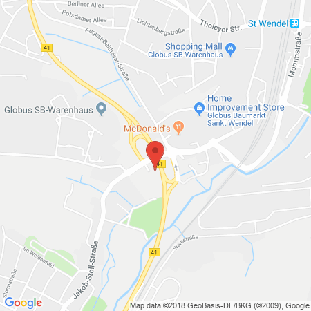 Position der Autogas-Tankstelle: Shell Tankstelle in 66606, St.wendel