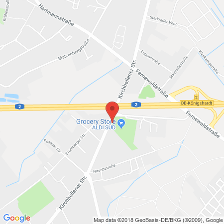 Position der Autogas-Tankstelle: Shell Tankstelle in 46145, Oberhausen