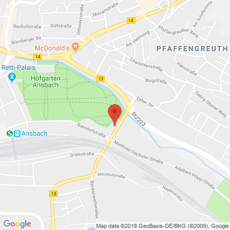 Standort der Tankstelle: ARAL Tankstelle in 91522, Ansbach