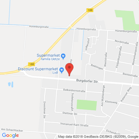 Position der Autogas-Tankstelle: Supermarkt Uetze in 31311, Uetze