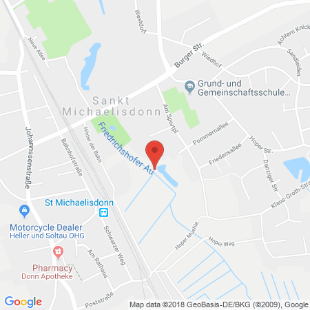 Position der Autogas-Tankstelle: Oil! Tankstelle St. Michaelisdonn in 25693, St. Michaelisdonn