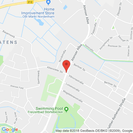 Position der Autogas-Tankstelle: Westfalen-Tankstelle in 26954, Nordenham