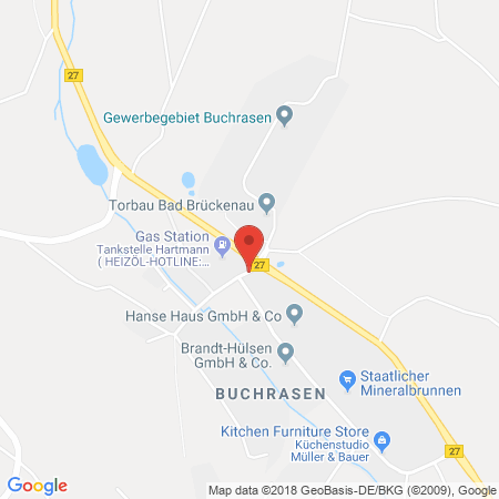 Position der Autogas-Tankstelle: Tankstelle Hartmann Inh. K. Schüßler in 97789, Oberleichtersbach
