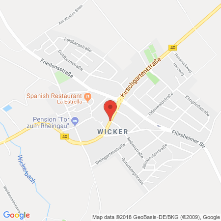 Position der Autogas-Tankstelle: Classic Flörsheim-wicker in 65439, Flörsheim