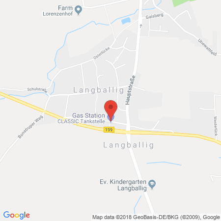 Position der Autogas-Tankstelle: Classic Langballig in 24977, Langballig