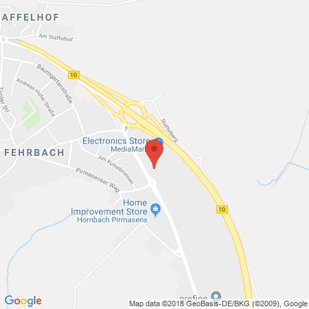 Position der Autogas-Tankstelle: Supermarkt-tankstelle Am Real,- Markt Pirmasens Zweibruecker Str. 230 in 66954, Pirmasens