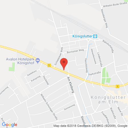 Position der Autogas-Tankstelle: Shell Tankstelle in 38154, Koenigslutter